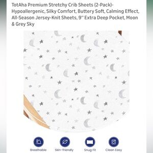 TotAha Premium Stretchy Crib Sheets